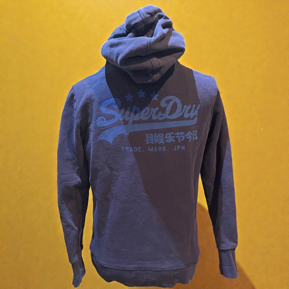 Superdry Women's Vintage Logo Heritage Hoodie - Blue Size 6 - Picture 2 of 10